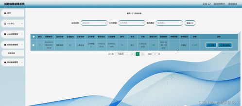 毕业设计 基于springboot vue的招聘信息管理系统的设计与实现 源码 lw 包运行