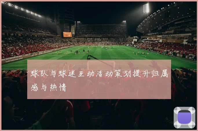 球队与球迷互动活动策划提升归属感与热情